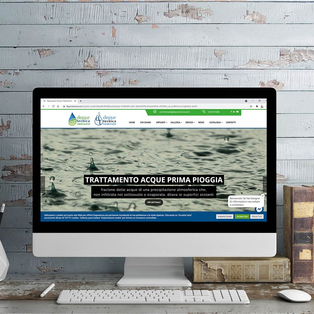 Sviluppo sito web aziendale per impresa di trattamento acque | STUDIO OMEGA